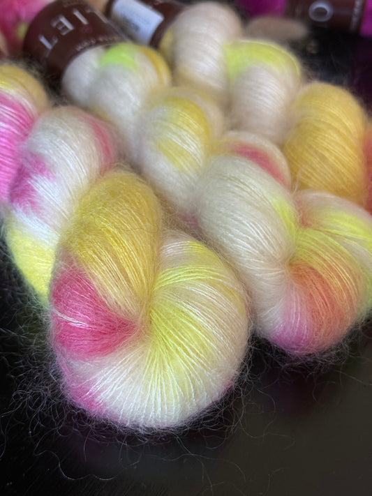 Doucette Kid Mohair & Soie Happy Colours Yellow Stone