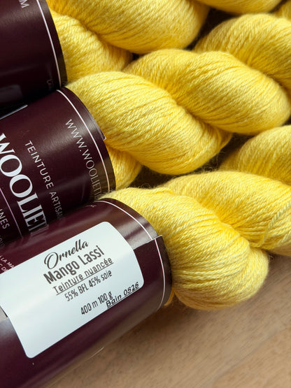 Ornella Fingering Mango Lassi – Fil BFL Soie | Wooliette