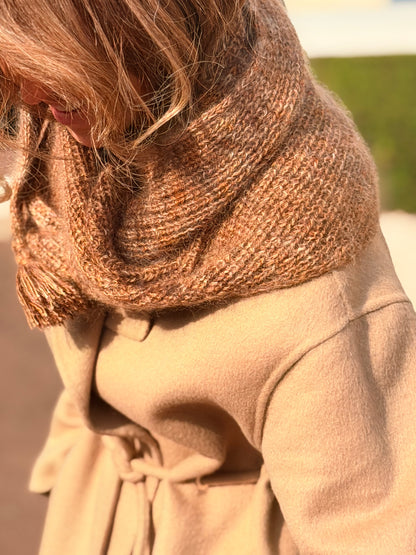Kit laine et patron Capucharpe Garance base Yalux + Mohair