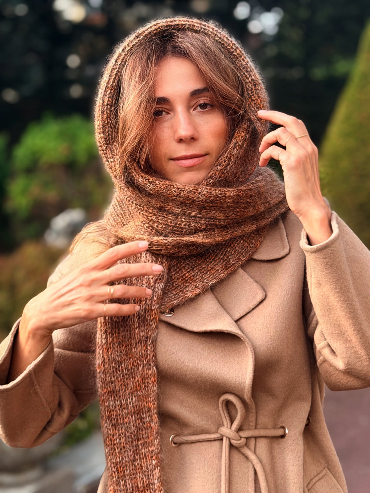 Kit laine et patron Capucharpe Garance base Yalux + Mohair