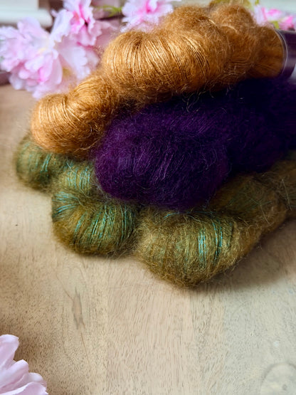 Combo Pull Ceallaigh Sweater (Coeur de forêt) - Mohair Soie Doucette