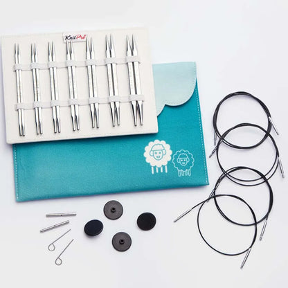KnitPro Nova Cubics Deluxe - Kit d'aiguilles interchangeables 13 cm