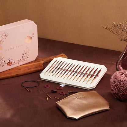 KnitPro Symfonie Rose Deluxe - Kit d'aiguilles interchangeables 13 cm