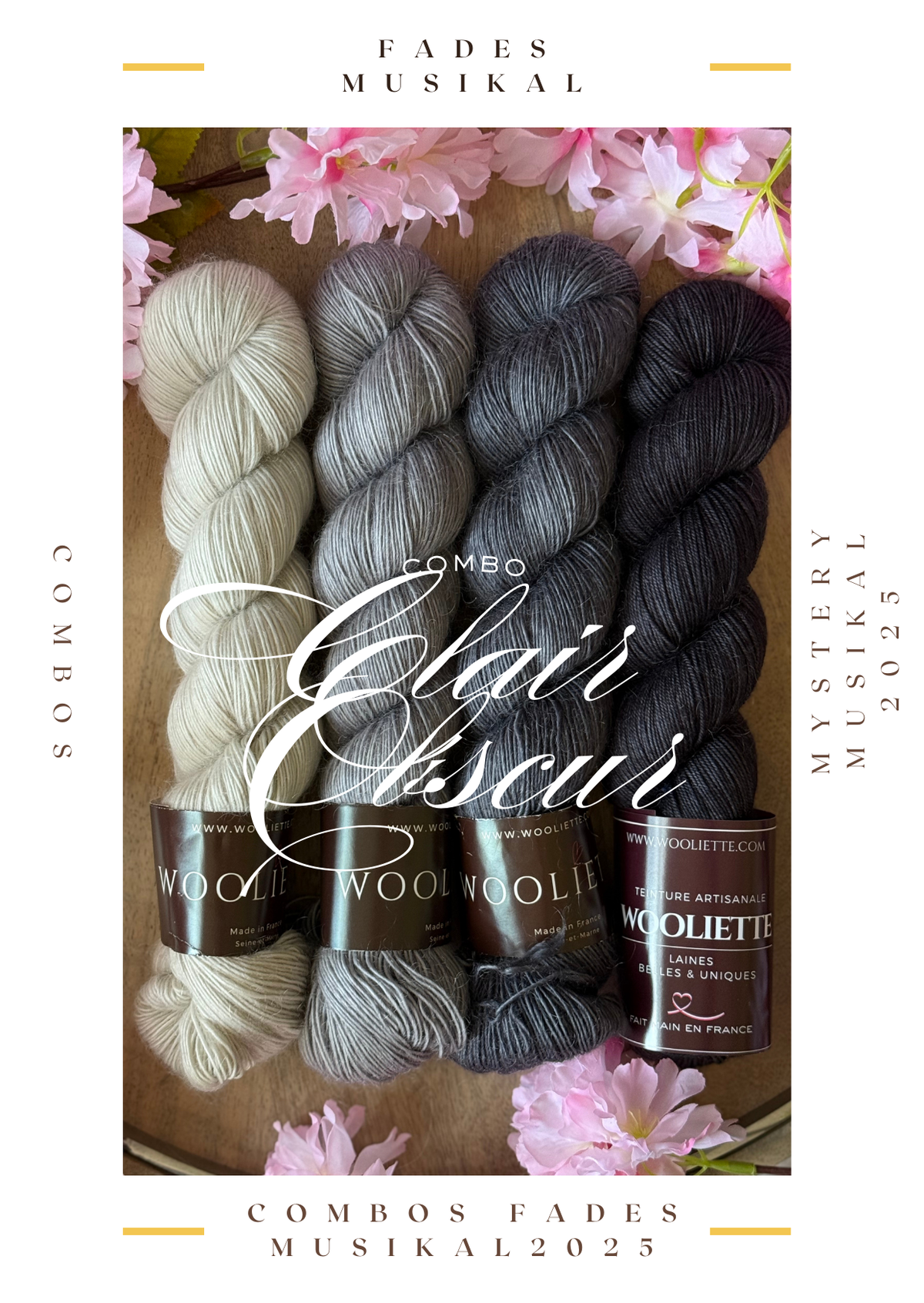 Kit laine fingering teinte main pour le Mystery KAL 2025 de Stephen West Wooliette