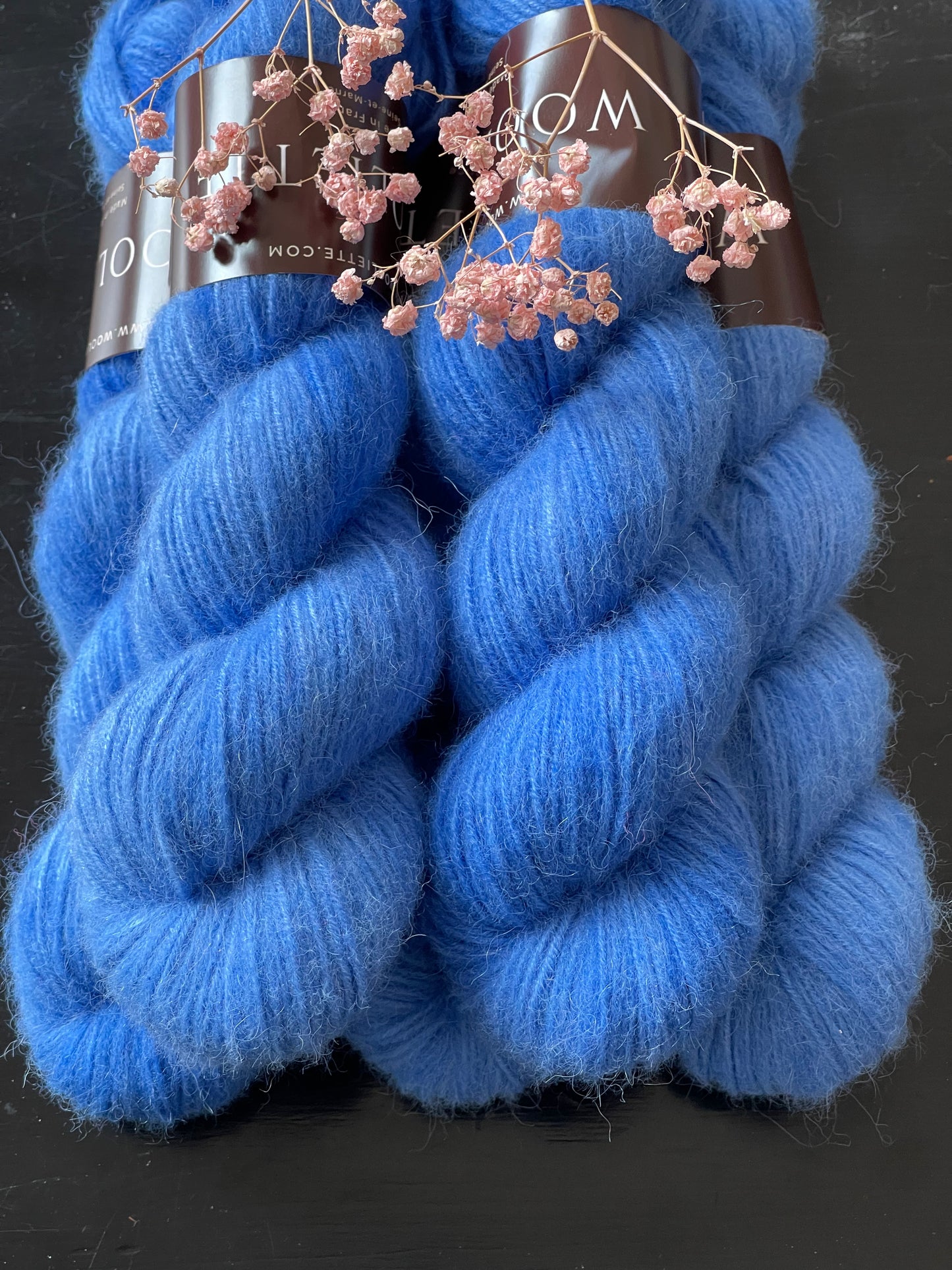 Écheveau laine bébé alpaga nylon DK Stellaire 100g 255m bleu roi cobalt Wooliette