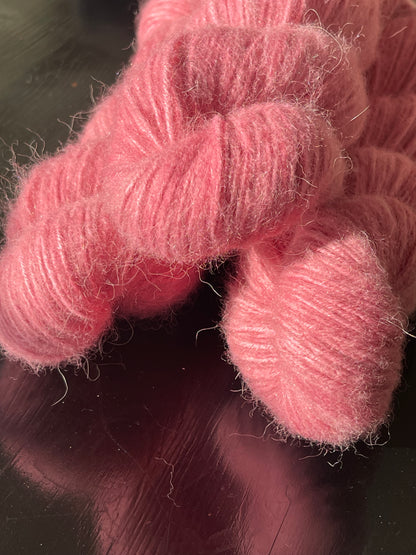 Laine Annabelle DK bébé alpaga nylon Sweetie rose pivoine teinte main Wooliette
