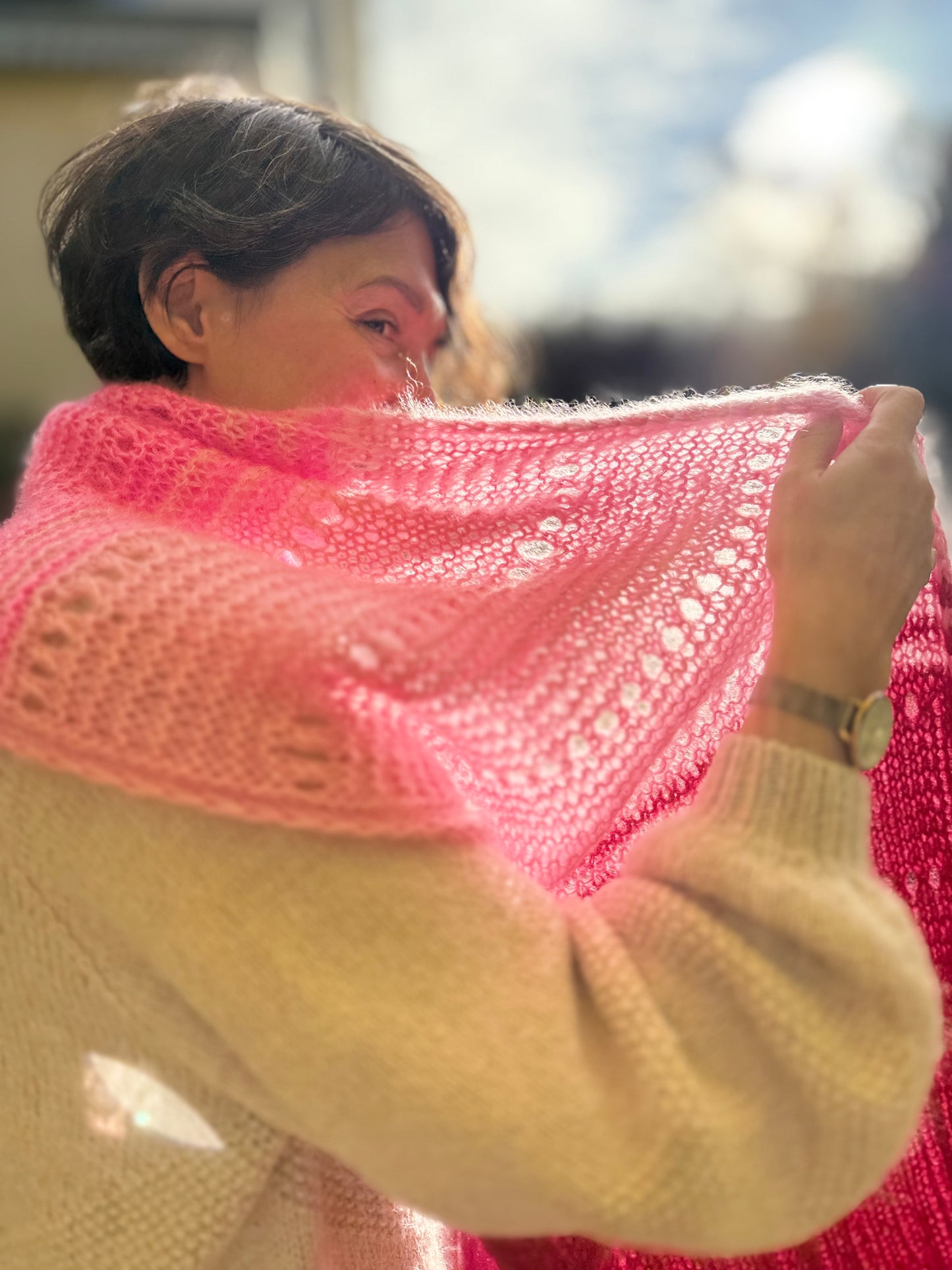 Patron Tricot Étole Camélia PDF - Wooliette