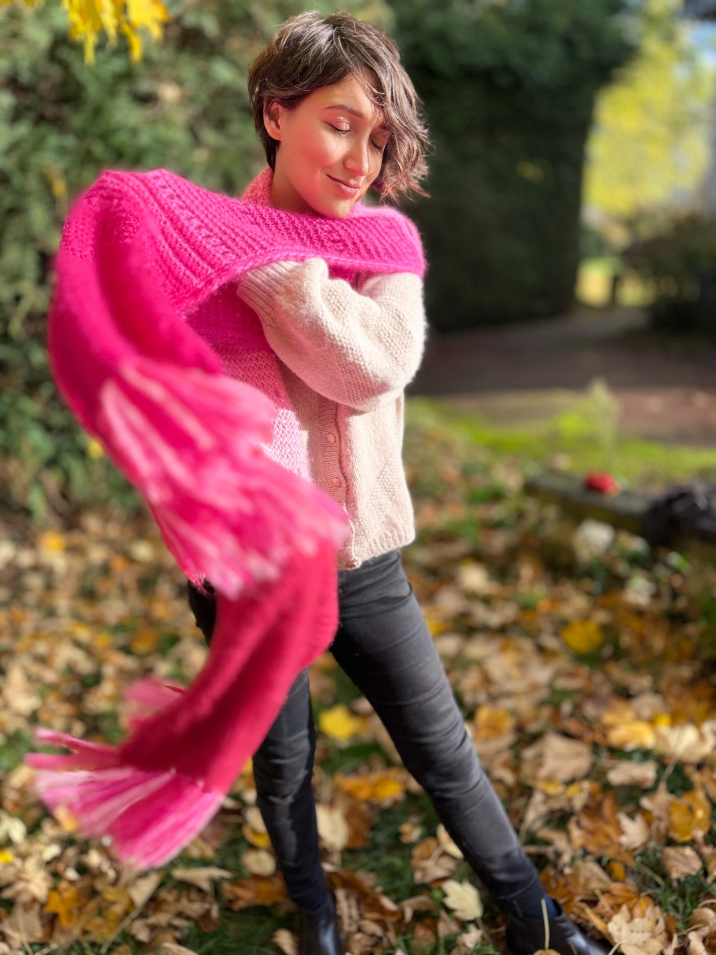 Patron Tricot Étole Camélia PDF - Wooliette