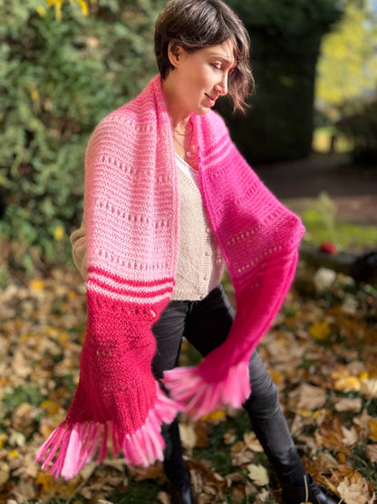 Patron Tricot Étole Camélia PDF - Wooliette