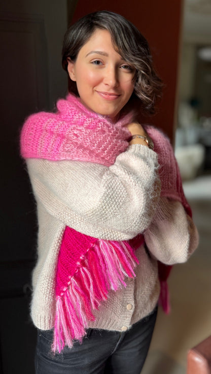 Patron Tricot Étole Camélia PDF - Wooliette