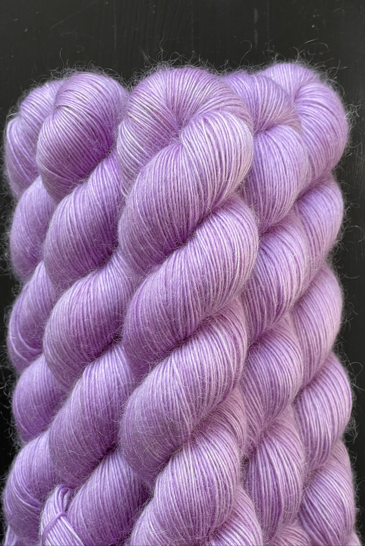 Laine Bellezza Romantica mérinos kid mohair Lison lilas rosé teinte main Wooliette