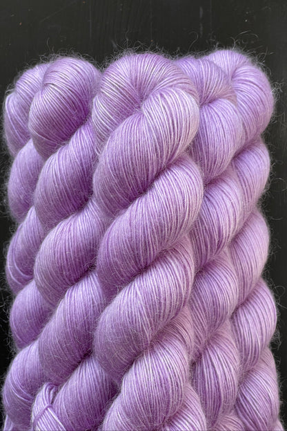 Laine Bellezza Romantica mérinos kid mohair Lison lilas rosé teinte main Wooliette