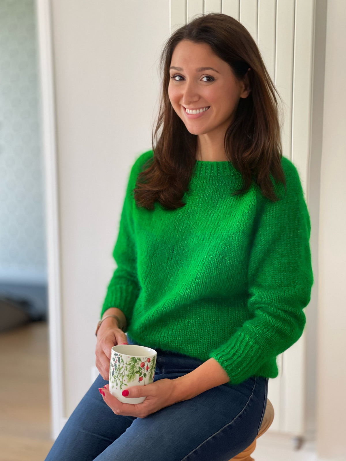 Laine artisanale verte mérinos et mohair fingering France Wooliette