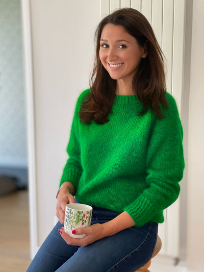 Laine artisanale verte mérinos et mohair fingering France Wooliette