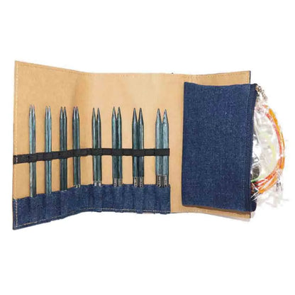 KnitPro Wood Indigo Kit d'aiguilles interchangeables 13 cm