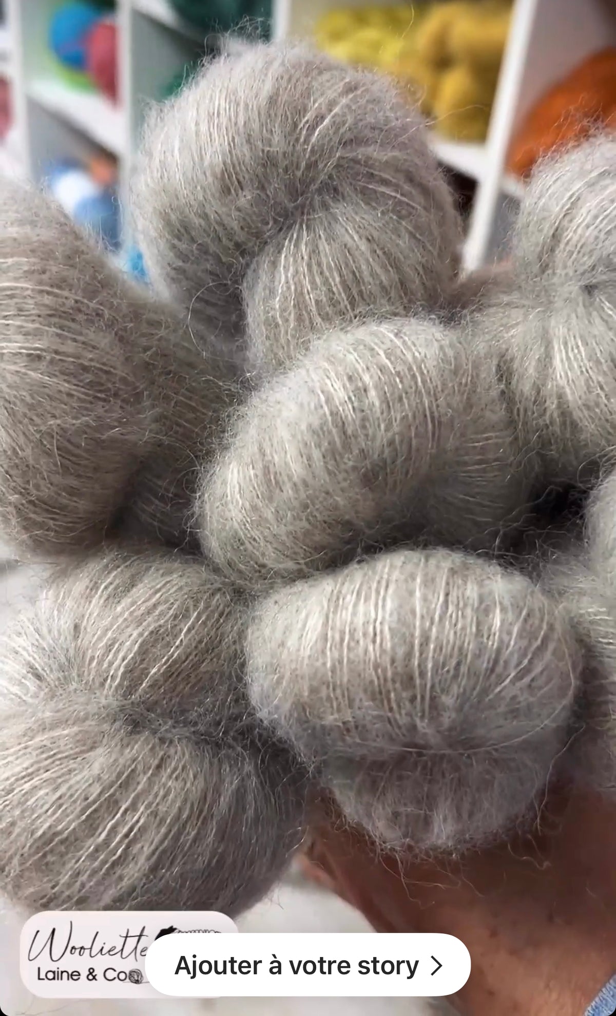 Laine Yakou lace bébé alpaga soie yak mérinos Plume gris naturel non teinte Wooliette