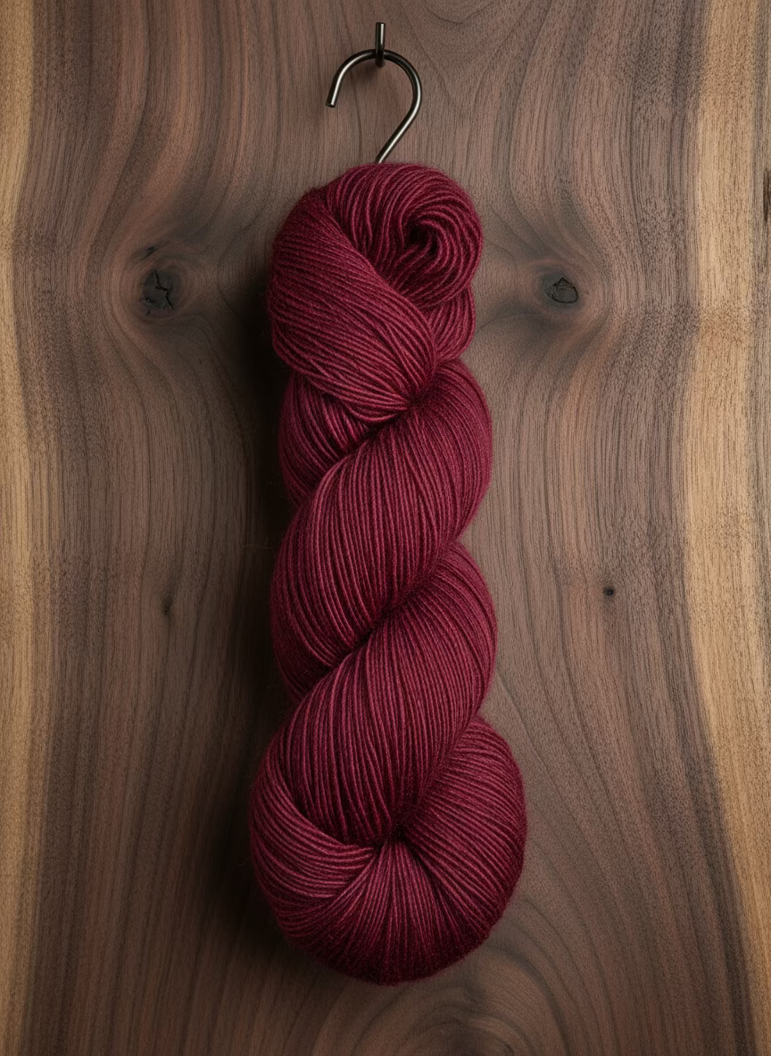 Laine Silky Lace Stellina mérinos soie Burlesque rouge cerise pailletée Wooliette