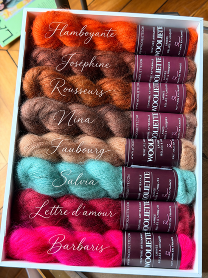 Fil lace mohair soie orangé rouille 50 g 420 m, collection Lettres d'automne Wooliette