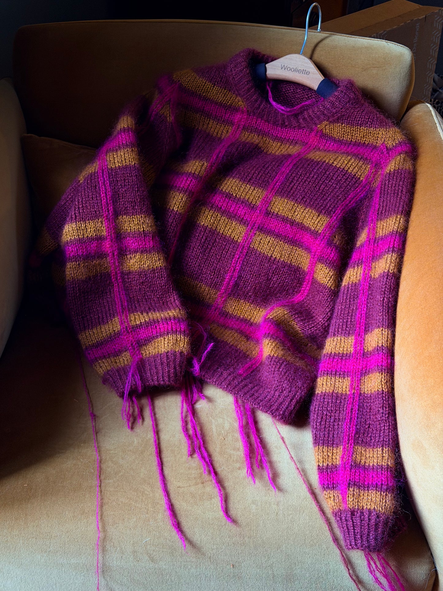 Combo Pull Ceallaigh Sweater (Augure) - Mohair Soie Doucette
