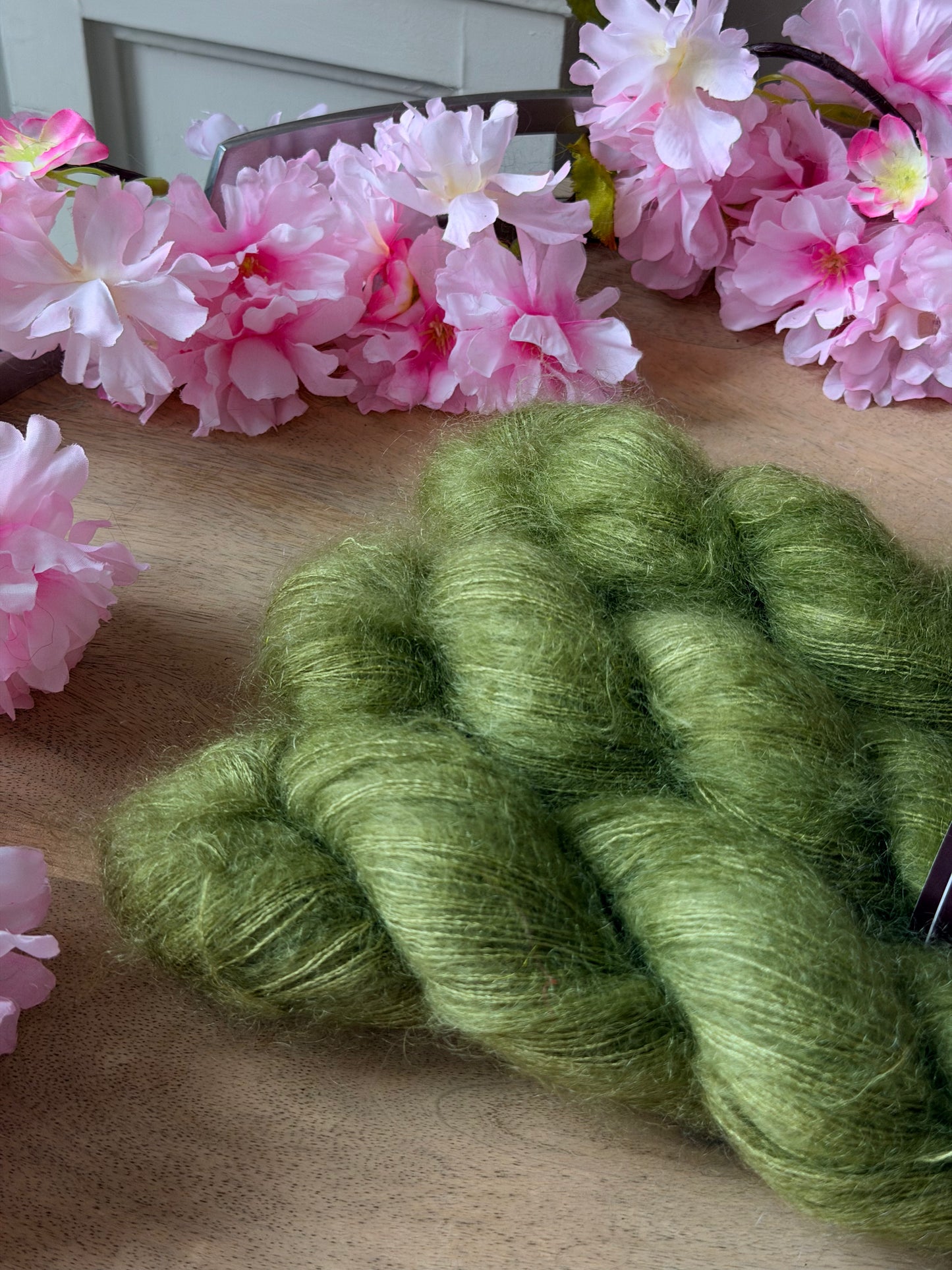 Laine artisanale Doucette Kid Mohair & Soie Pistacchio