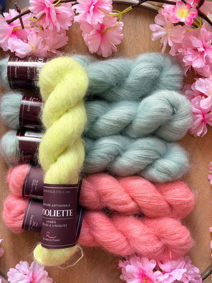 Combo Pull Ceallaigh Sweater (Spring Time) - Mohair Soie Doucette