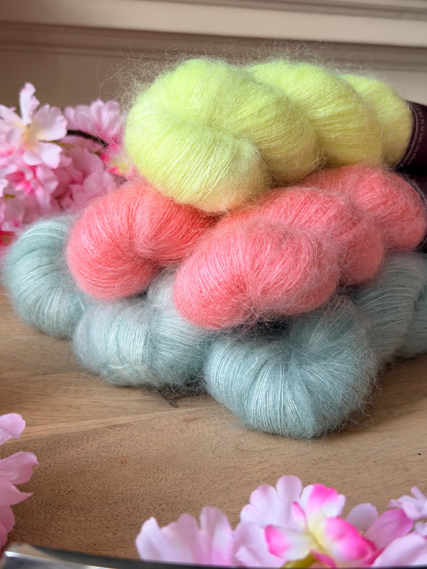 Combo Pull Ceallaigh Sweater (Spring Time) - Mohair Soie Doucette