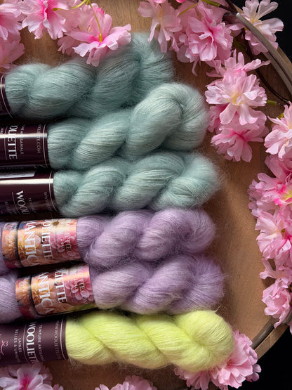 Combo Pull Ceallaigh Sweater (Lila Song) - Mohair Soie Doucette