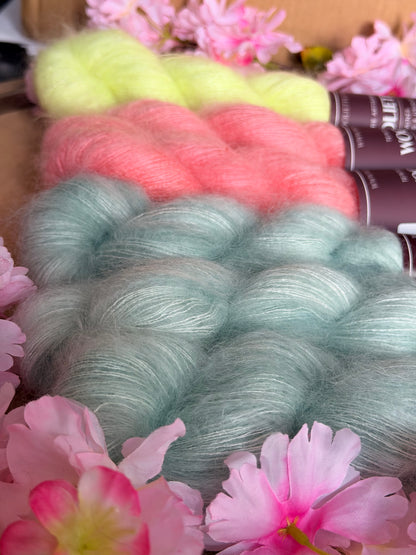 Combo Pull Ceallaigh Sweater (Spring Time) - Mohair Soie Doucette