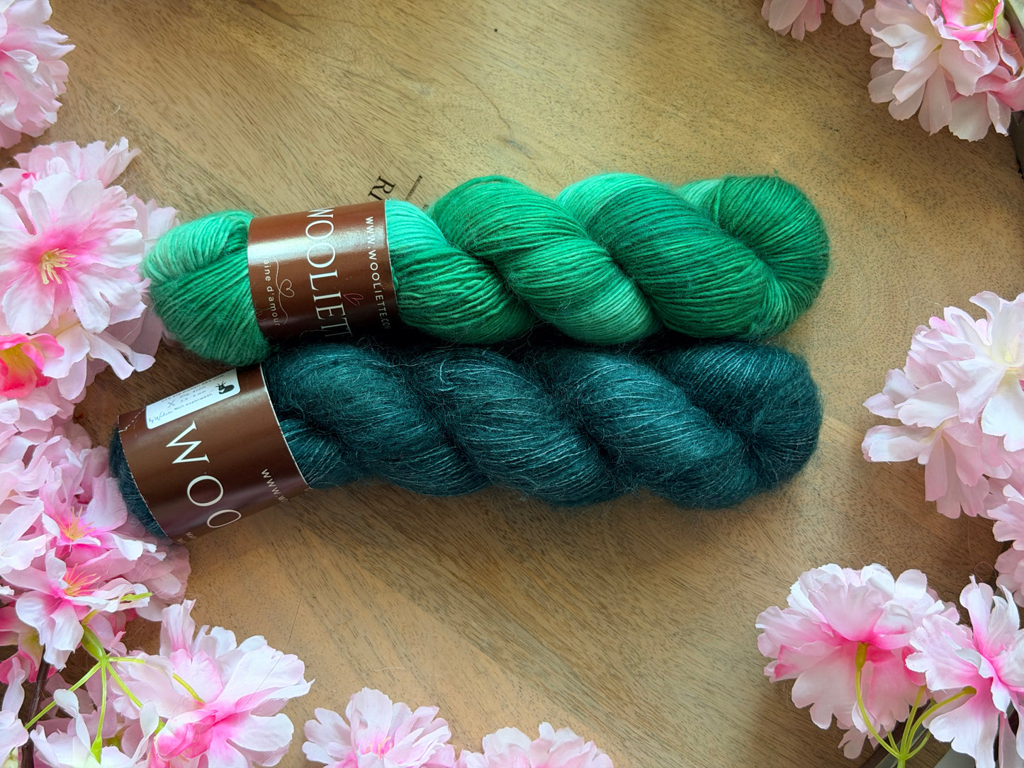 Combo Duo lace & fingering Green Whispering + Patron gratuit