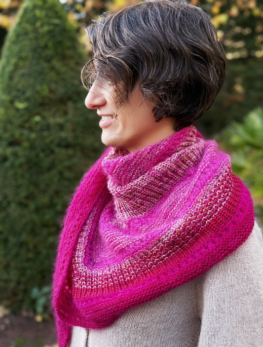 patron tricot chale ornella avec laines wooliette