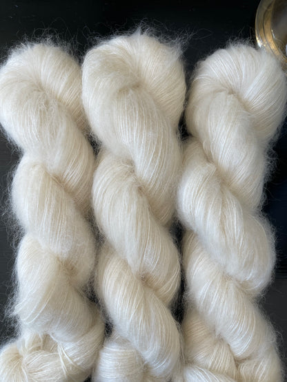 Doucette Kid Mohair & Soie Wooliette Neige